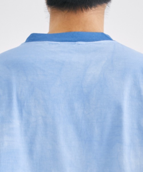 Product Twelve（プロダクトトゥエルブ）の「【Product Twelve / プロダクトトゥエルブ】UNEVEN DYED CREWNECK T-SHIRT 23SS-PCS04（Tシャツ/カットソー・メンズ・グリーン/ブルー・2/3）」の4枚目の写真
