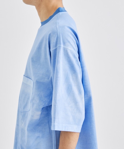 Product Twelve（プロダクトトゥエルブ）の「【Product Twelve / プロダクトトゥエルブ】UNEVEN DYED CREWNECK T-SHIRT 23SS-PCS04（Tシャツ/カットソー・メンズ・グリーン/ブルー・2/3）」の14枚目の写真