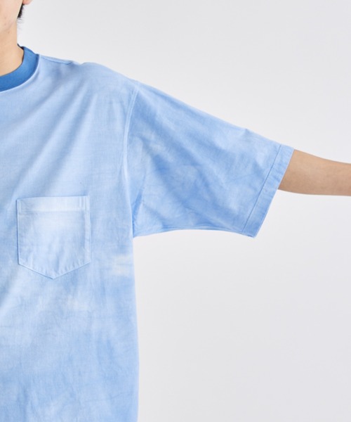 Product Twelve（プロダクトトゥエルブ）の「【Product Twelve / プロダクトトゥエルブ】UNEVEN DYED CREWNECK T-SHIRT 23SS-PCS04（Tシャツ/カットソー・メンズ・グリーン/ブルー・2/3）」の10枚目の写真
