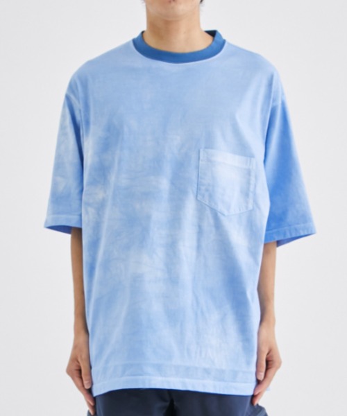 Product Twelve（プロダクトトゥエルブ）の「【Product Twelve / プロダクトトゥエルブ】UNEVEN DYED CREWNECK T-SHIRT 23SS-PCS04（Tシャツ/カットソー・メンズ・グリーン/ブルー・2/3）」の18枚目の写真