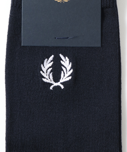 FRED PERRY（フレッドペリー）の「【FRED PERRY / フレッドペリー】EMBROIDERED SOCKS（ソックス/靴下・メンズ・ホワイト/ネイビー/ブラック・FREE）」の4枚目の写真