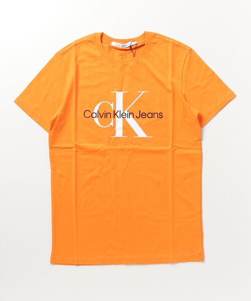Calvin Klein Jeans（カルヴァンクラインジーンズ）の「Calvin Klein Jeans/ カルバンクラインジーンズ SEASONAL MONOLOGO TEE（Tシャツ/カットソー・メンズ・ブルー/オレンジ/チャコール/ライトグレー・L/XL/M）」の4枚目の写真
