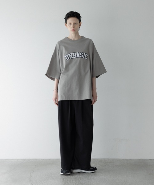 remer（リメール）の「loose UNBASIC logo over Tee / ルーズアンベーシックロゴオーバーT（Tシャツ/カットソー・メンズ・ブラック/チャコールグレー/グレー・SMALL/MEDIUM/LARGE）」の11枚目の写真
