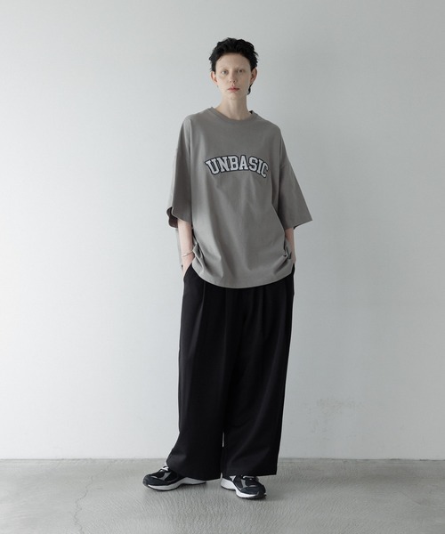 remer（リメール）の「loose UNBASIC logo over Tee / ルーズアンベーシックロゴオーバーT（Tシャツ/カットソー・メンズ・ブラック/チャコールグレー/グレー・SMALL/MEDIUM/LARGE）」の12枚目の写真