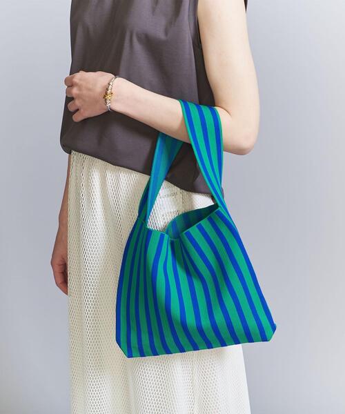 beej（ビージ）の「＜beej＞ニット ストライプ ワンショルダーバッグ（ショルダーバッグ・レディース・ケリー/オレンジ・FREE）」の2枚目の写真