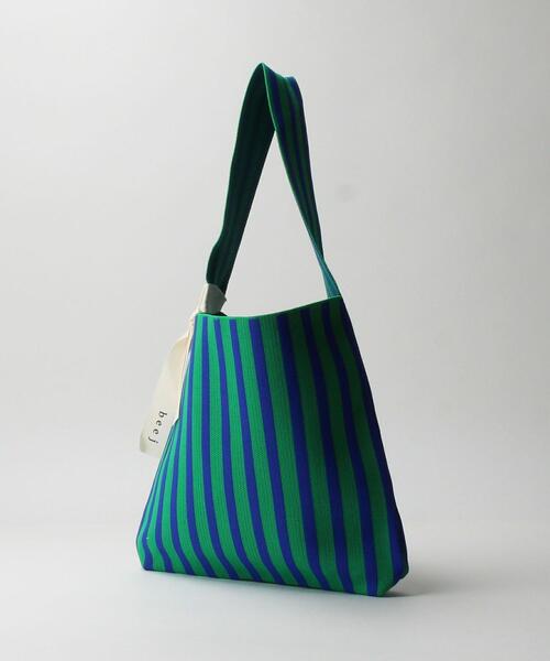 beej（ビージ）の「＜beej＞ニット ストライプ ワンショルダーバッグ（ショルダーバッグ・レディース・ケリー/オレンジ・FREE）」の6枚目の写真