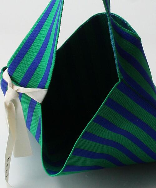 beej（ビージ）の「＜beej＞ニット ストライプ ワンショルダーバッグ（ショルダーバッグ・レディース・ケリー/オレンジ・FREE）」の9枚目の写真