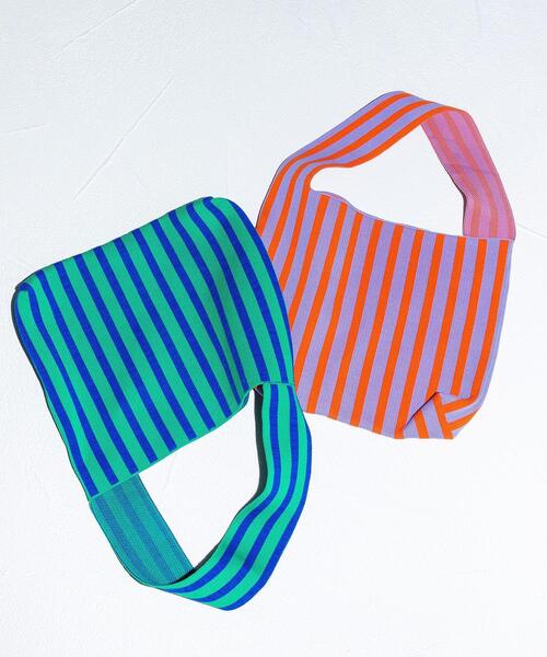 beej（ビージ）の「＜beej＞ニット ストライプ ワンショルダーバッグ（ショルダーバッグ・レディース・ケリー/オレンジ・FREE）」の19枚目の写真