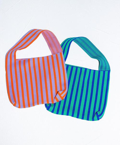 beej（ビージ）の「＜beej＞ニット ストライプ ワンショルダーバッグ（ショルダーバッグ・レディース・ケリー/オレンジ・FREE）」の20枚目の写真