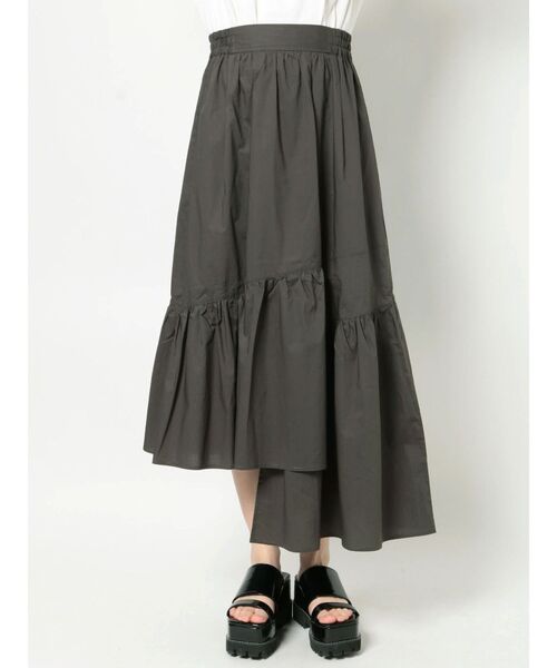 MURUA(ムルーア)の「アシメギャザーロングスカート(スカート・レディース・ダークグレー/ブルー・FREE)」の15枚目の写真