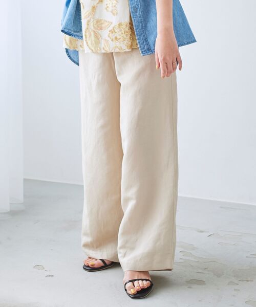 le.coeur blanc(ルクールブラン)の「レーヨン麻イージーパンツ(その他パンツ・レディース・サンドベージュ/カーキオリーブ/ホワイト系その他/ブルー系その他4・38/36)」の15枚目の写真