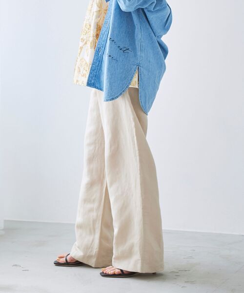 le.coeur blanc(ルクールブラン)の「レーヨン麻イージーパンツ(その他パンツ・レディース・サンドベージュ/カーキオリーブ/ホワイト系その他/ブルー系その他4・38/36)」の16枚目の写真
