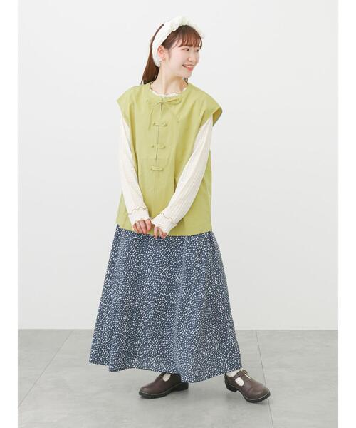 ehka sopo(エヘカソポ)の「メローカットソー(Tシャツ/カットソー・レディース・キナリ/ブラック/サックスブルー・フリ-)」の12枚目の写真