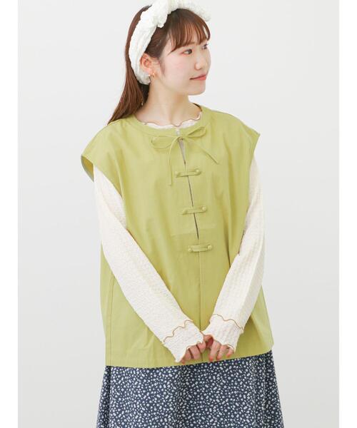 ehka sopo(エヘカソポ)の「メローカットソー(Tシャツ/カットソー・レディース・キナリ/ブラック/サックスブルー・フリ-)」の13枚目の写真