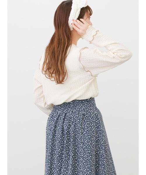 ehka sopo(エヘカソポ)の「メローカットソー(Tシャツ/カットソー・レディース・キナリ/ブラック/サックスブルー・フリ-)」の16枚目の写真