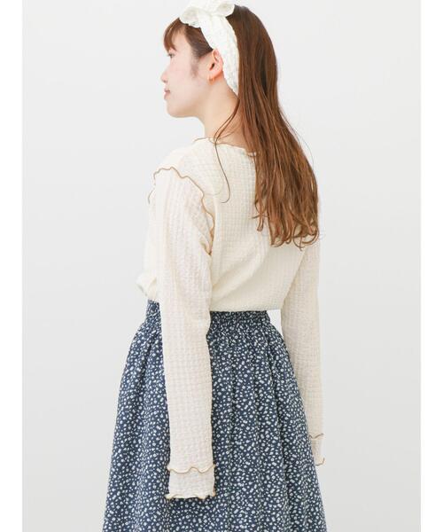 ehka sopo(エヘカソポ)の「メローカットソー(Tシャツ/カットソー・レディース・キナリ/ブラック/サックスブルー・フリ-)」の17枚目の写真