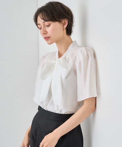 ANAYI（アナイ）の「オーガンジーボウタイブラウス（シャツ/ブラウス