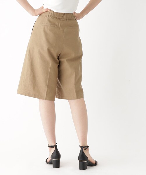 OPAQUE.CLIP(オペークドットクリップ)の「◆【大草直子さんコラボ】麻混ハーフパンツ セットアップ対応(その他パンツ・レディース・ネイビー/ブラウン系その他・38/40/36)」の12枚目の写真