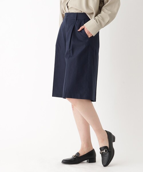 OPAQUE.CLIP(オペークドットクリップ)の「◆【大草直子さんコラボ】麻混ハーフパンツ セットアップ対応(その他パンツ・レディース・ネイビー/ブラウン系その他・38/40/36)」の14枚目の写真