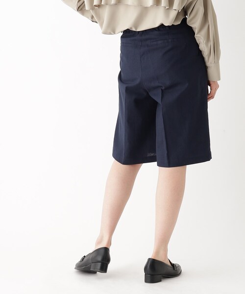 OPAQUE.CLIP(オペークドットクリップ)の「◆【大草直子さんコラボ】麻混ハーフパンツ セットアップ対応(その他パンツ・レディース・ネイビー/ブラウン系その他・38/40/36)」の15枚目の写真