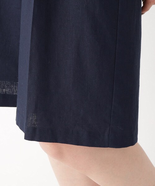 OPAQUE.CLIP(オペークドットクリップ)の「◆【大草直子さんコラボ】麻混ハーフパンツ セットアップ対応(その他パンツ・レディース・ネイビー/ブラウン系その他・38/40/36)」の3枚目の写真