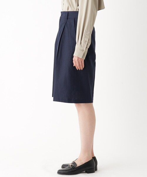 OPAQUE.CLIP(オペークドットクリップ)の「◆【大草直子さんコラボ】麻混ハーフパンツ セットアップ対応(その他パンツ・レディース・ネイビー/ブラウン系その他・38/40/36)」の5枚目の写真