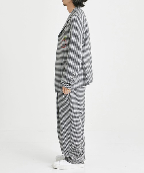 BED J.W. FORD（ベッドフォード）の「【BED J.W. FORD / ベッドフォード】No Emb. Wide-Pants（スラックス・メンズ・ホワイト/ブラック・1/2）」の4枚目の写真