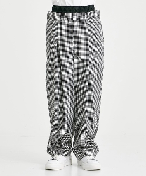 BED J.W. FORD（ベッドフォード）の「【BED J.W. FORD / ベッドフォード】No Emb. Wide-Pants（スラックス・メンズ・ホワイト/ブラック・1/2）」の6枚目の写真