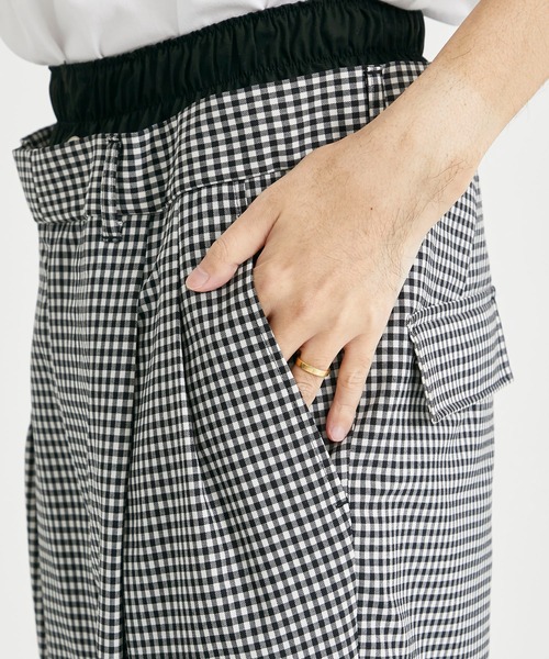 BED J.W. FORD（ベッドフォード）の「【BED J.W. FORD / ベッドフォード】No Emb. Wide-Pants（スラックス・メンズ・ホワイト/ブラック・1/2）」の11枚目の写真