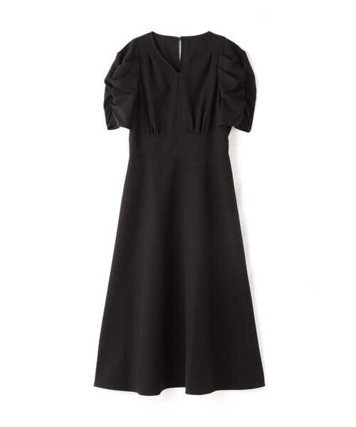 【SSizeLine】Vネックパワショルワンピース
