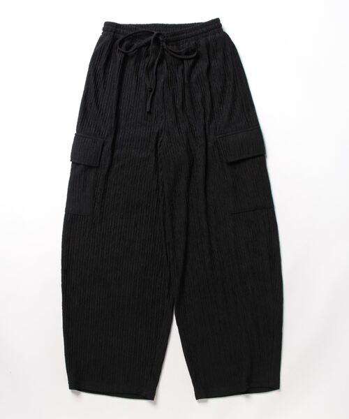 wee9s(ウィークス)の「loose fit slab cargo pants / ウエストゴムルーズフィットカーゴパンツ(カーゴパンツ・レディース・ブラック/グリーン・FREE)」の15枚目の写真