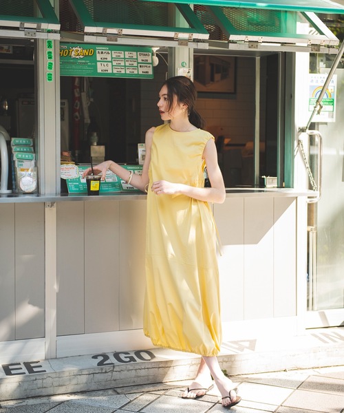 COMMRE(コムル)の「ドロストバルーンワンピース(ワンピース・レディース・ブラック/イエロー・FREE)」の20枚目の写真