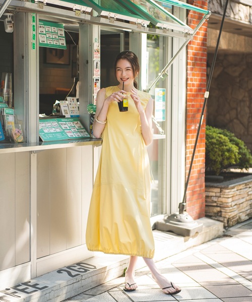 COMMRE(コムル)の「ドロストバルーンワンピース(ワンピース・レディース・ブラック/イエロー・FREE)」の21枚目の写真