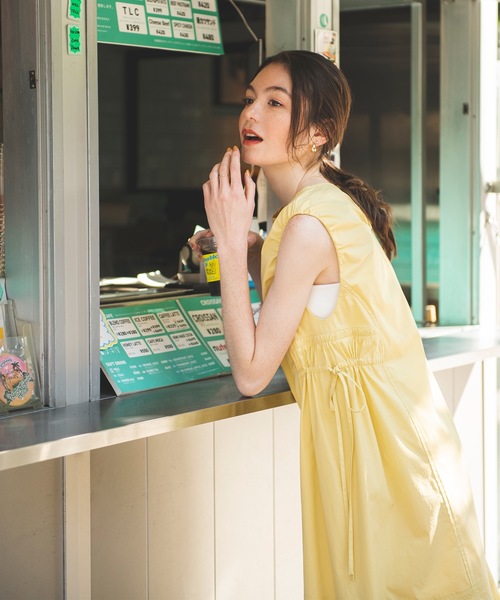 COMMRE(コムル)の「ドロストバルーンワンピース(ワンピース・レディース・ブラック/イエロー・FREE)」の22枚目の写真