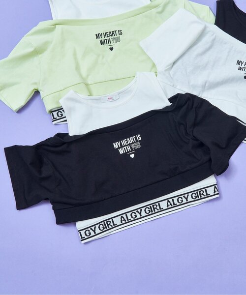 algy（アルジー）の「タンタケドッキングT（Tシャツ/カットソー・キッズ・ライム/オフホワイト/ブラック・X-SMALL/XX-SMALL/XXX-SMALL/MEDIUM/SMALL）」の2枚目の写真