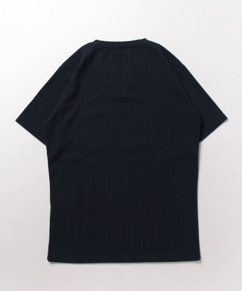 m.f.editorial（エムエフエディトリアル）の「m.f.エディトリアル メンズ ランダムテレコ キーネック半袖Tシャツ（Tシャツ/カットソー・メンズ・ホワイト/ネイビー/ライトグレー・MEDIUM/LARGE/X-LARGE）」の4枚目の写真