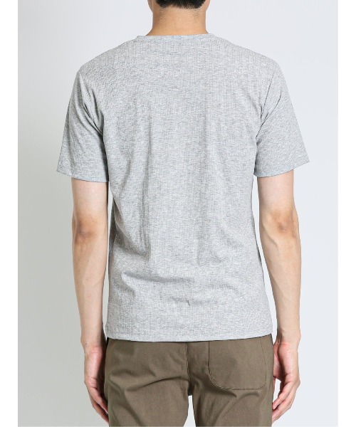 m.f.editorial（エムエフエディトリアル）の「m.f.エディトリアル メンズ ランダムテレコ キーネック半袖Tシャツ（Tシャツ/カットソー・メンズ・ホワイト/ネイビー/ライトグレー・MEDIUM/LARGE/X-LARGE）」の18枚目の写真