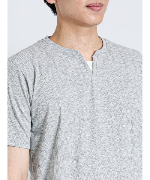 m.f.editorial（エムエフエディトリアル）の「m.f.エディトリアル メンズ ランダムテレコ キーネック半袖Tシャツ（Tシャツ/カットソー・メンズ・ホワイト/ネイビー/ライトグレー・MEDIUM/LARGE/X-LARGE）」の19枚目の写真