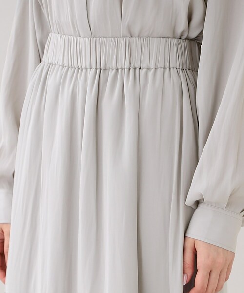 GALLEST（ギャレスト）の「サテンワッシャーティアードスカート【ウォッシャブル】（スカート・レディース・チャコールグレー/ライトグレー・05/13/36/38/40）」の7枚目の写真