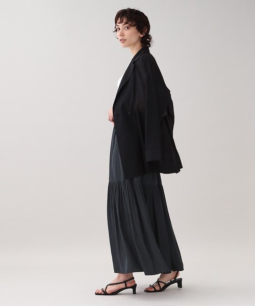 GALLEST（ギャレスト）の「サテンワッシャーティアードスカート【ウォッシャブル】（スカート・レディース・チャコールグレー/ライトグレー・05/13/36/38/40）」の17枚目の写真