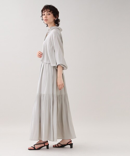 GALLEST（ギャレスト）の「サテンワッシャーティアードスカート【ウォッシャブル】（スカート・レディース・チャコールグレー/ライトグレー・05/13/36/38/40）」の19枚目の写真