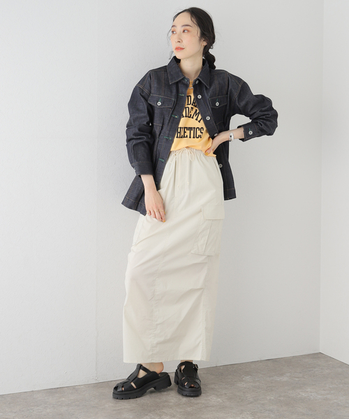 セール】【eenie / イーニー】WAIST TUCK DENIM JACKET（デニム