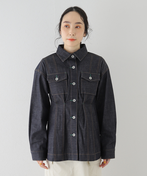セール】【eenie / イーニー】WAIST TUCK DENIM JACKET（デニム 