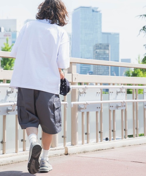 WEGO（ウィゴー）の「WEGO/ワイドカーゴショーツ（カーゴパンツ・メンズ・ブラック/グレー/カーキ/ホワイト・LARGE/MEDIUM）」の18枚目の写真
