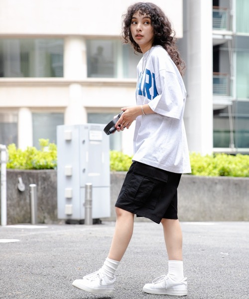 WEGO（ウィゴー）の「WEGO/ワイドカーゴショーツ（カーゴパンツ・メンズ・ブラック/グレー/カーキ/ホワイト・LARGE/MEDIUM）」の8枚目の写真