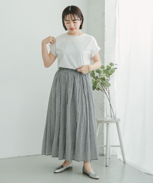 ITEMS URBANRESEARCH（アイテムズ アーバンリサーチ）の「バックタックフレンチプルオーバー（Tシャツ/カットソー・レディース・ブラック/ホワイト/カーキ/キャメル・FREE）」の5枚目の写真