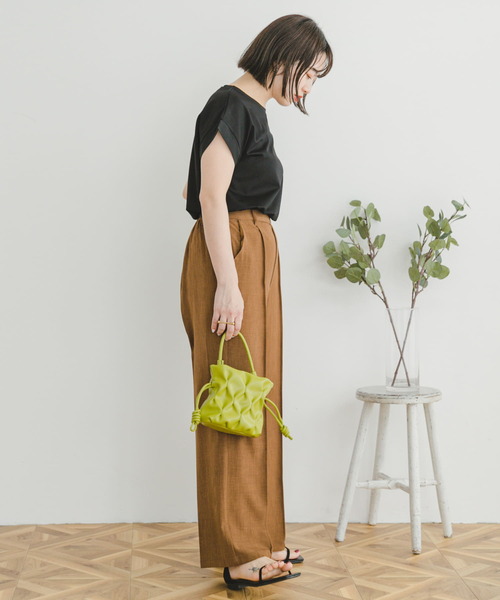 ITEMS URBANRESEARCH（アイテムズ アーバンリサーチ）の「バックタックフレンチプルオーバー（Tシャツ/カットソー・レディース・ブラック/ホワイト/カーキ/キャメル・FREE）」の14枚目の写真