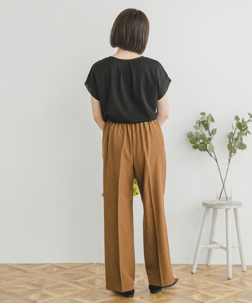 ITEMS URBANRESEARCH（アイテムズ アーバンリサーチ）の「バックタックフレンチプルオーバー（Tシャツ/カットソー・レディース・ブラック/ホワイト/カーキ/キャメル・FREE）」の10枚目の写真