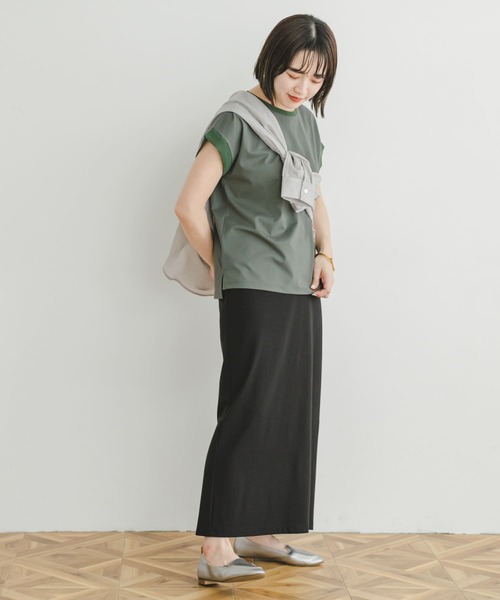 ITEMS URBANRESEARCH（アイテムズ アーバンリサーチ）の「バックタックフレンチプルオーバー（Tシャツ/カットソー・レディース・ブラック/ホワイト/カーキ/キャメル・FREE）」の19枚目の写真