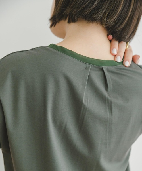 ITEMS URBANRESEARCH（アイテムズ アーバンリサーチ）の「バックタックフレンチプルオーバー（Tシャツ/カットソー・レディース・ブラック/ホワイト/カーキ/キャメル・FREE）」の20枚目の写真